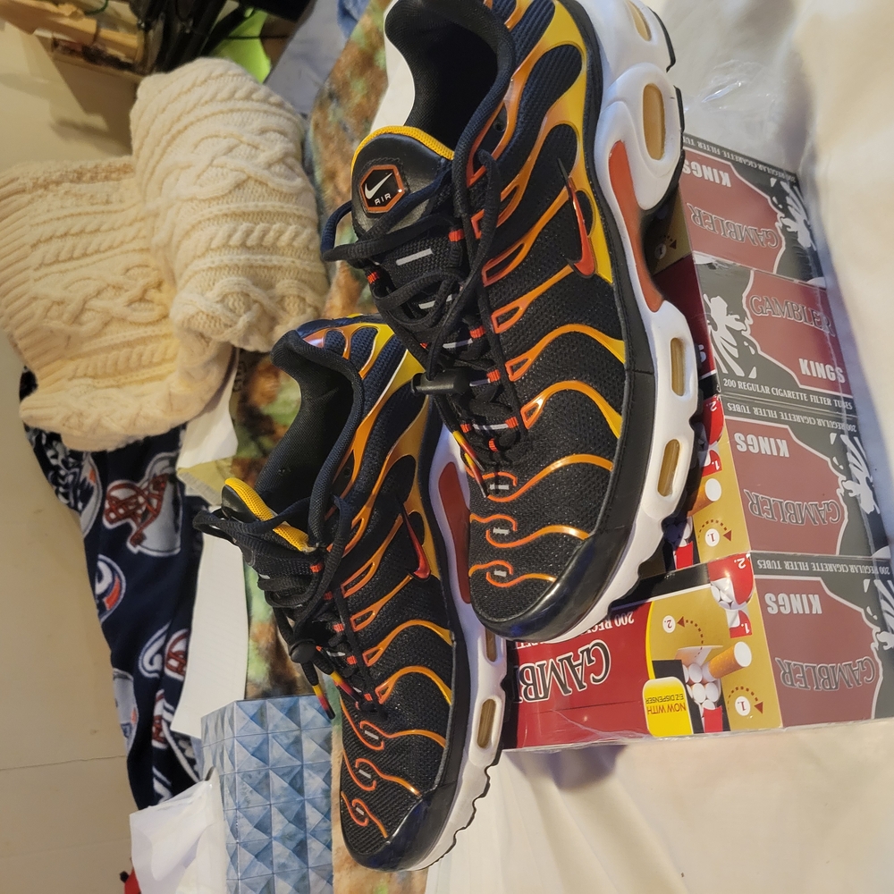 Nike Air Max Plus Black and Orange Sneakers